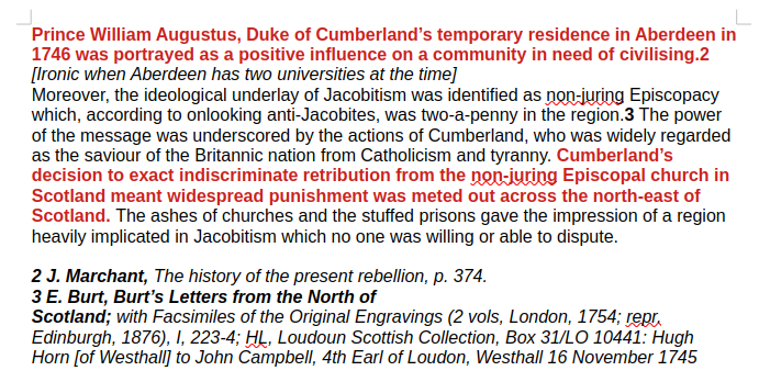 Scotland the uncivilised Colony's need of positive influence.