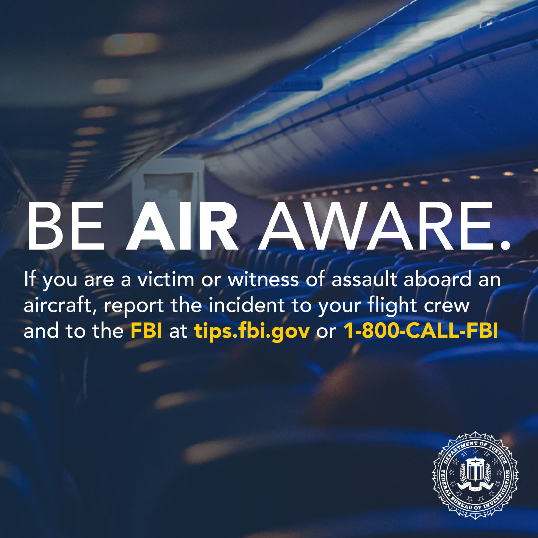 FBIDetroit's tweet image. April is Sexual Assault Prevention &amp;amp; Awareness Month. The #FBI reminds everyone that sexual assault on an aircraft or cruise ship is a federal crime. If you or someone you know is a 
victim, report it to the crew and the FBI at tips.fbi.gov or call 1-800-CALL-FBI.