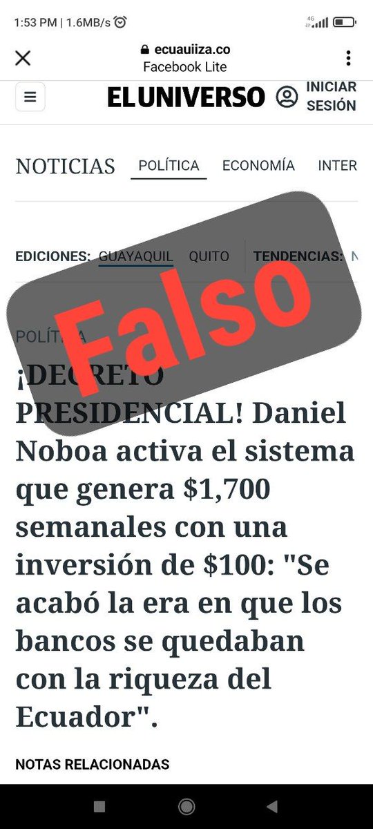 alfredovelazco's tweet image. 🚨Siguen generando #deepfake de @DanielNoboaOk en campañas de estafa #scam #fraude

Gastamos en Ley, Estrategia, Consejo y autoridades de #ciberseguridad, que no atienden de manera expedita ni las denuncias de @ComunicacionEc, será que @EcuCERT_EC @Arcotel_ec bajan el anuncio?
