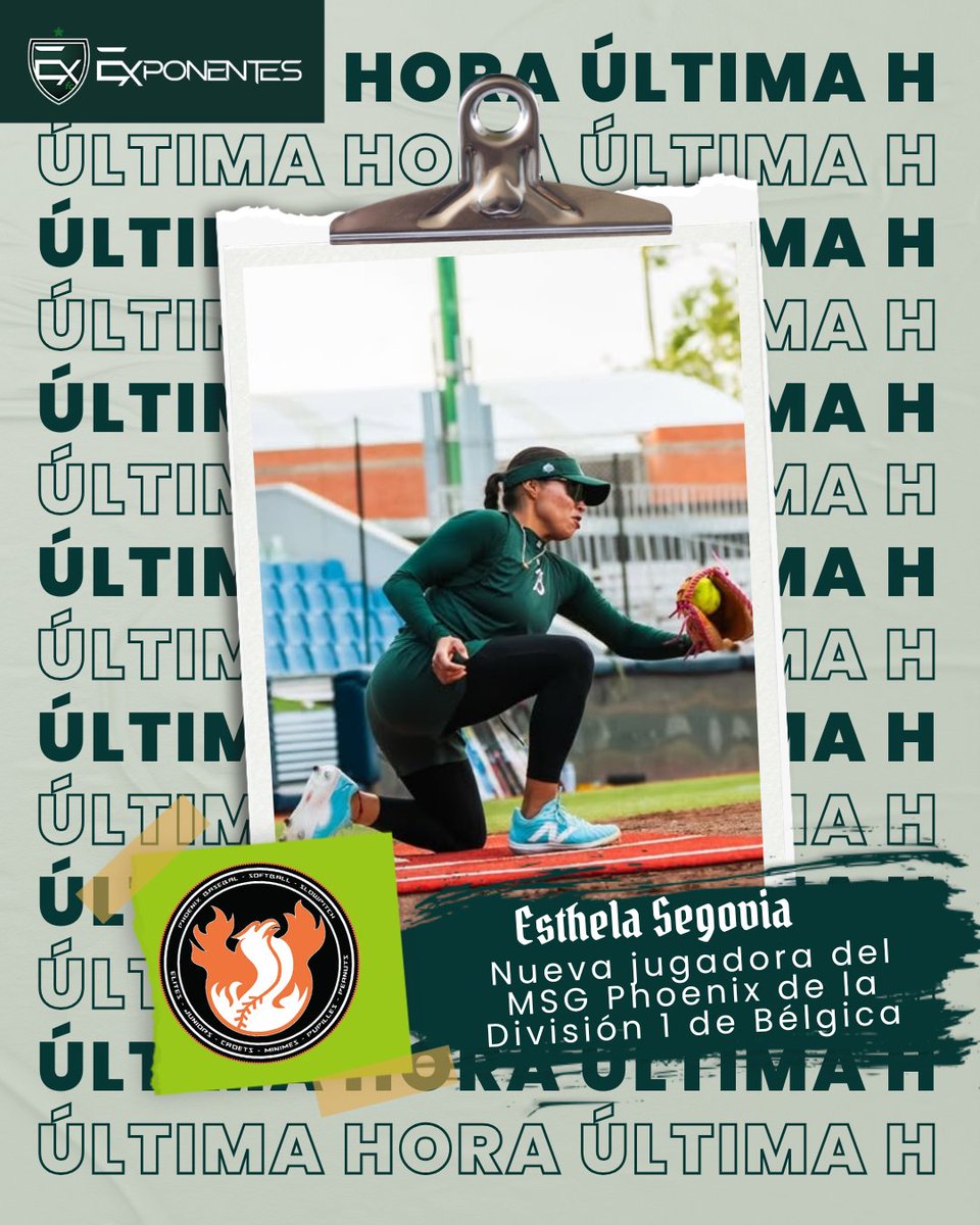 De México para Bélgica 🇲🇽➡️🇧🇪

Esthela Segovia ya brilla con MSG Phoenix 🥎🔥
✔️ Titular en su debut
✔️ Victoria 9-7
✔️ 1 carrera anotada + 2 BB

La ex pelotera de Bravas de León arranca con todo su aventura europea 💪

📅 Próximo juego: 26 de abril vs Antwerp Eagles

#Softbol
