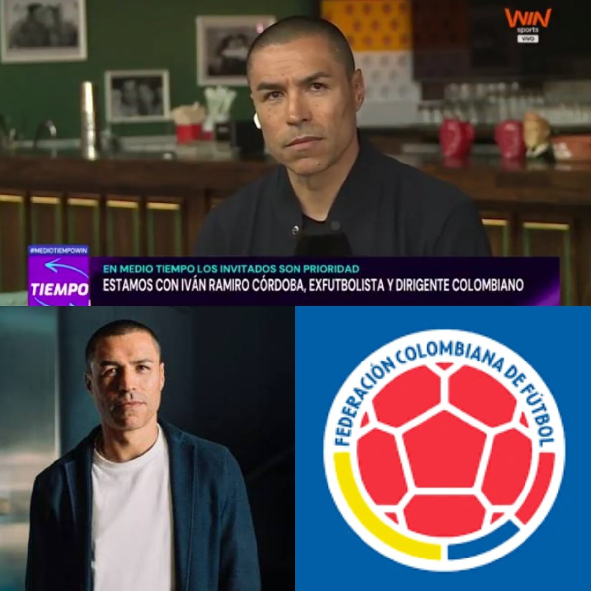 🇨🇴 Iván Ramiro Córdoba en #MedioTiempoWin: “Me gustaría ser presidente de la Federación. No quiero que sea entendido como una amenaza para quien está en este momento, yo lo único que quiero es poder aportarle a toda Colombia y seguir creciendo”.