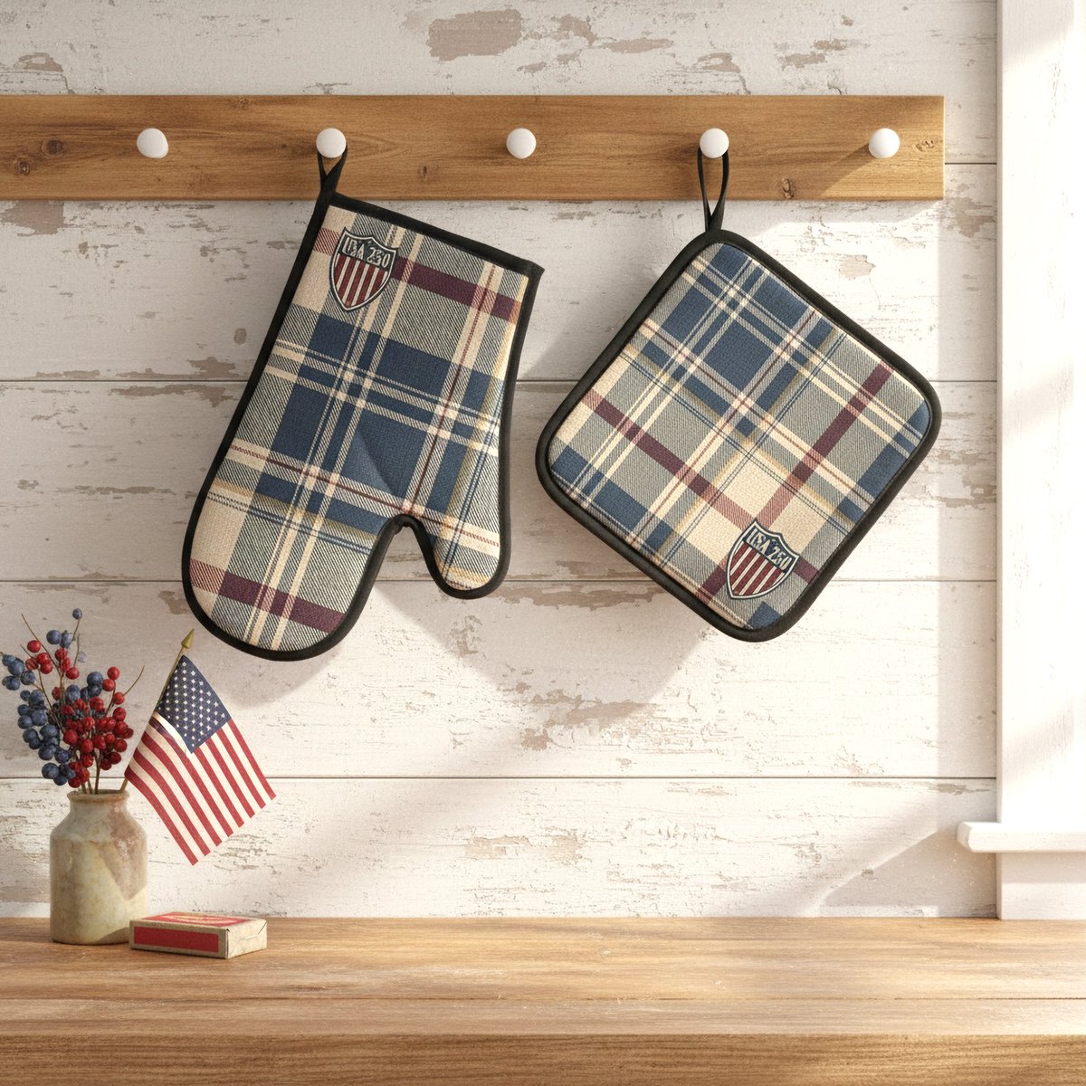 ArrayStores's tweet image. UA 250 American Plaid Shield Motif Oven Mitt &amp;amp; Pot Holder Set zazzle.com/ua_250_america… via @zazzle #zazzlemade