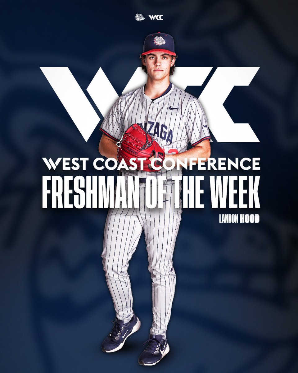ZagBaseball's tweet photo. Landon is the WCC Freshman of the Week for the fourth time already this year! #GoZags https://t.co/u9pjxWL2Zn