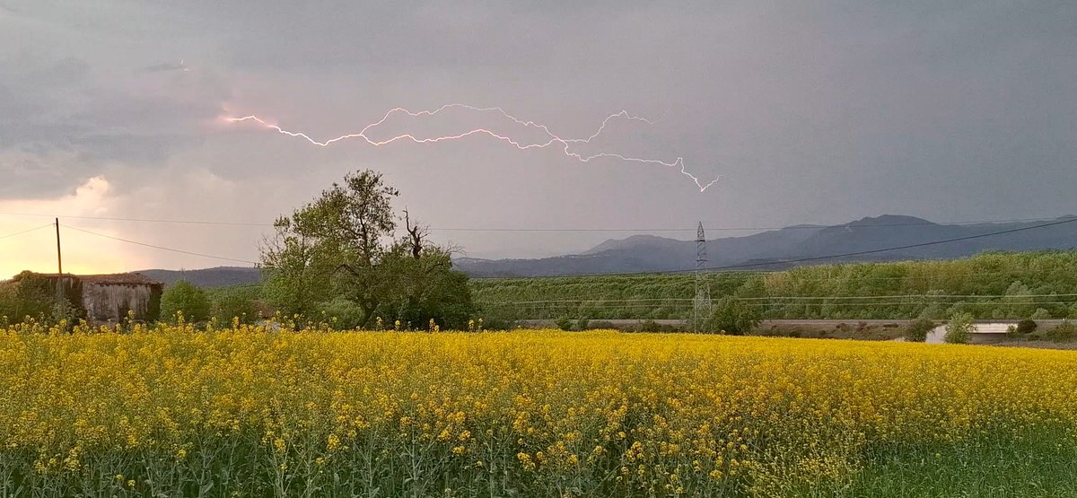 elisabetroch's tweet image. #Tempesta, amb aparat elèctric, avançant cap a #LaSelva, aquesta tarda... #primavera #meteo