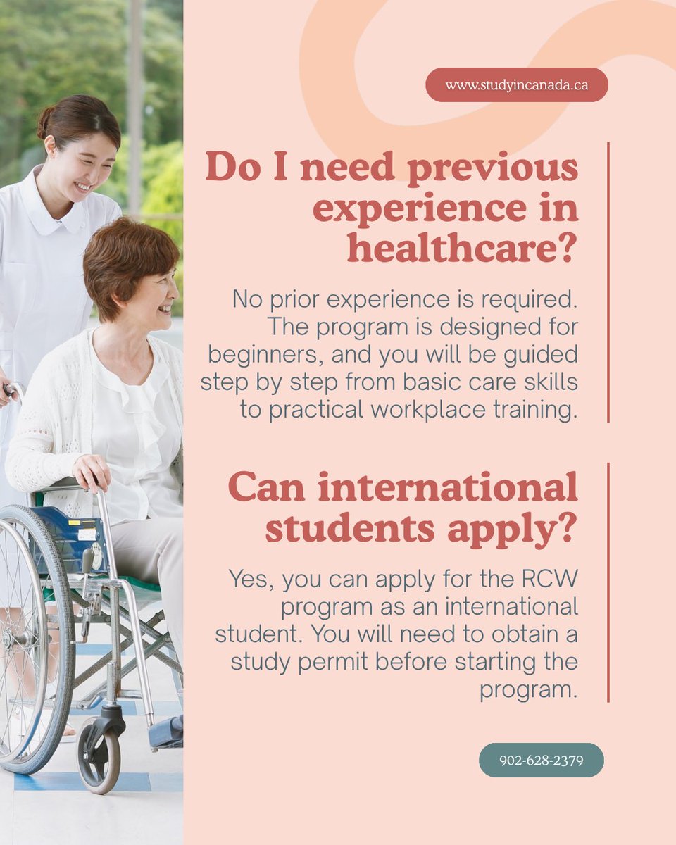 SACLIPEI's tweet photo. Here’s everything you need to know about the RCW (Resident Care Worker) Diploma Program at SACC. Start your journey in Canada’s healthcare field and build your future in Canada. https://t.co/563DLkAQqU