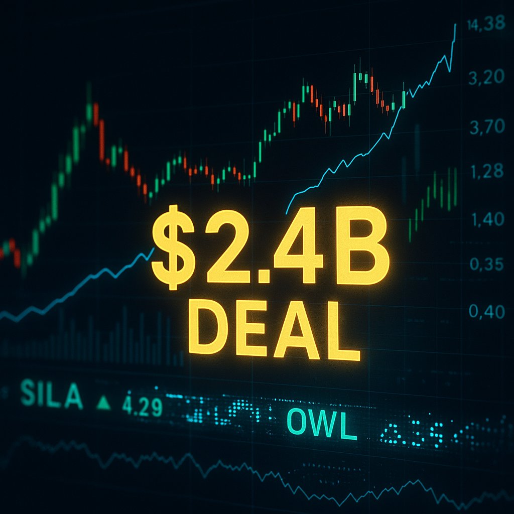WolfOfWallStX's tweet image. 💥 SURPRISE: Blue Owl just scooped up $SILA for $2.4B — 19% premium at $30.38/share. Board unanimously approved. NYSE delisting coming Q2/Q3 2026.  OWL making moves. Is this the start of a REIT acquisition wave? 👇  #Acquisition #REIT #BlueOwl
