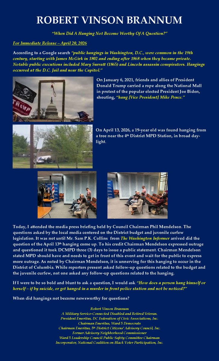 Commissioner Robert Vinson Brannum #DCStatehoodNow tweet media