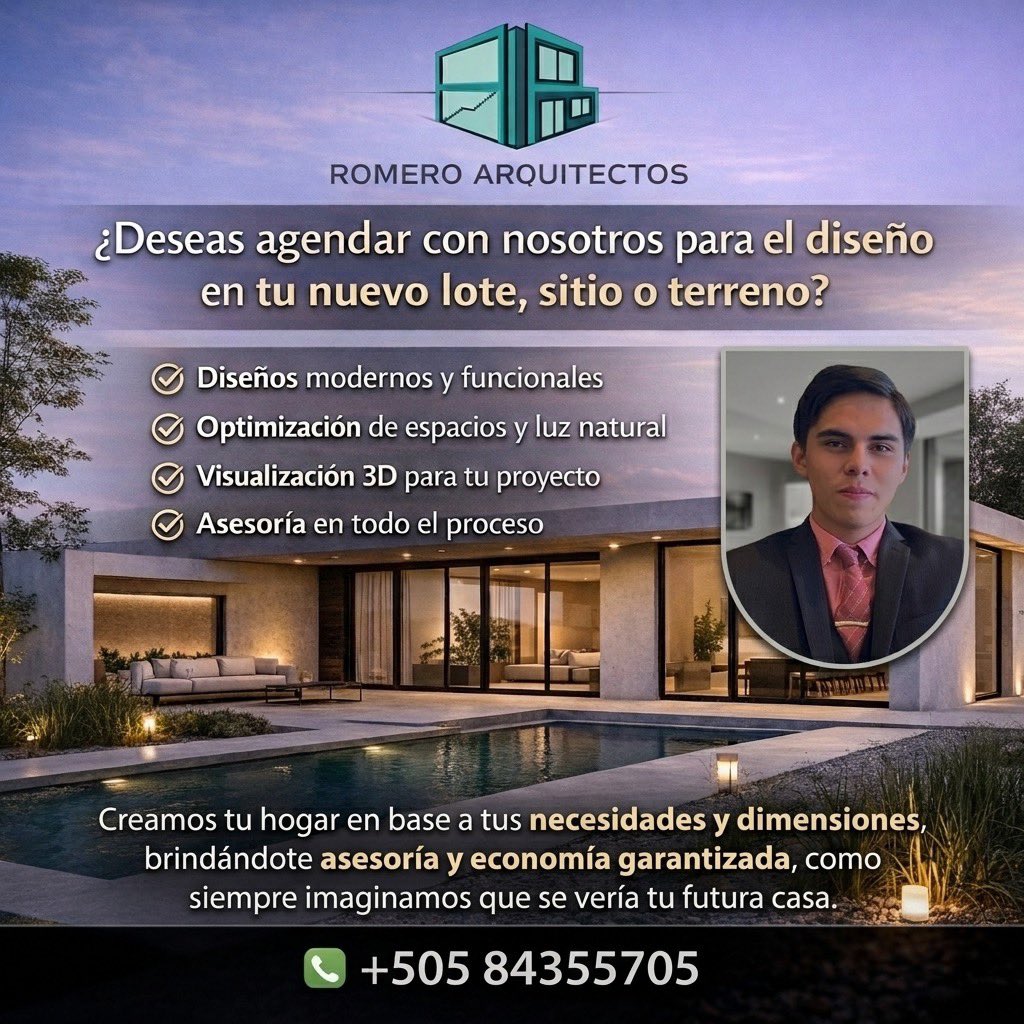 Romerodavid24's tweet photo. Si cuentas con un lote o terreno, te ayudamos a transformarlo en un hogar funcional u en tu futuro negocio, bien pensado y acorde a tu presupuesto.

Diseñamos según tus necesidades reales
Aprovechamos cada espacio de forma inteligente
Te mostramos tu casa antes de construirla. https://t.co/f8DMEyXS2Y