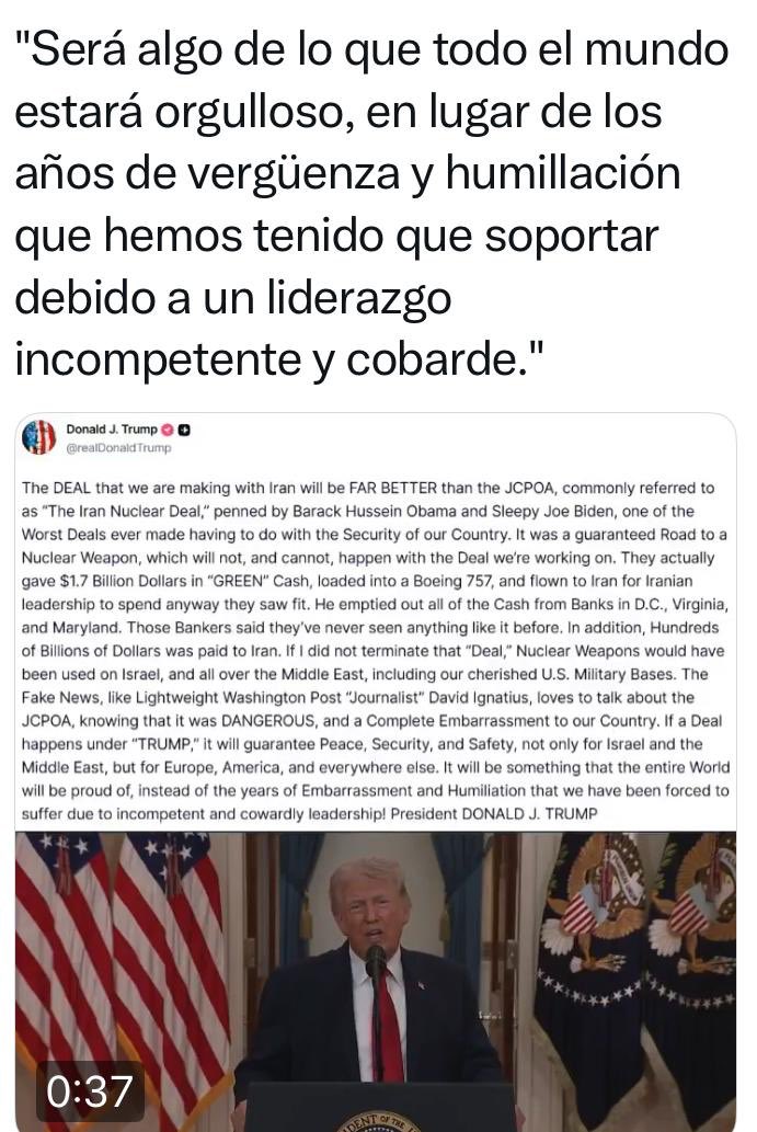 Claro y Directo 

Presidente Trump :