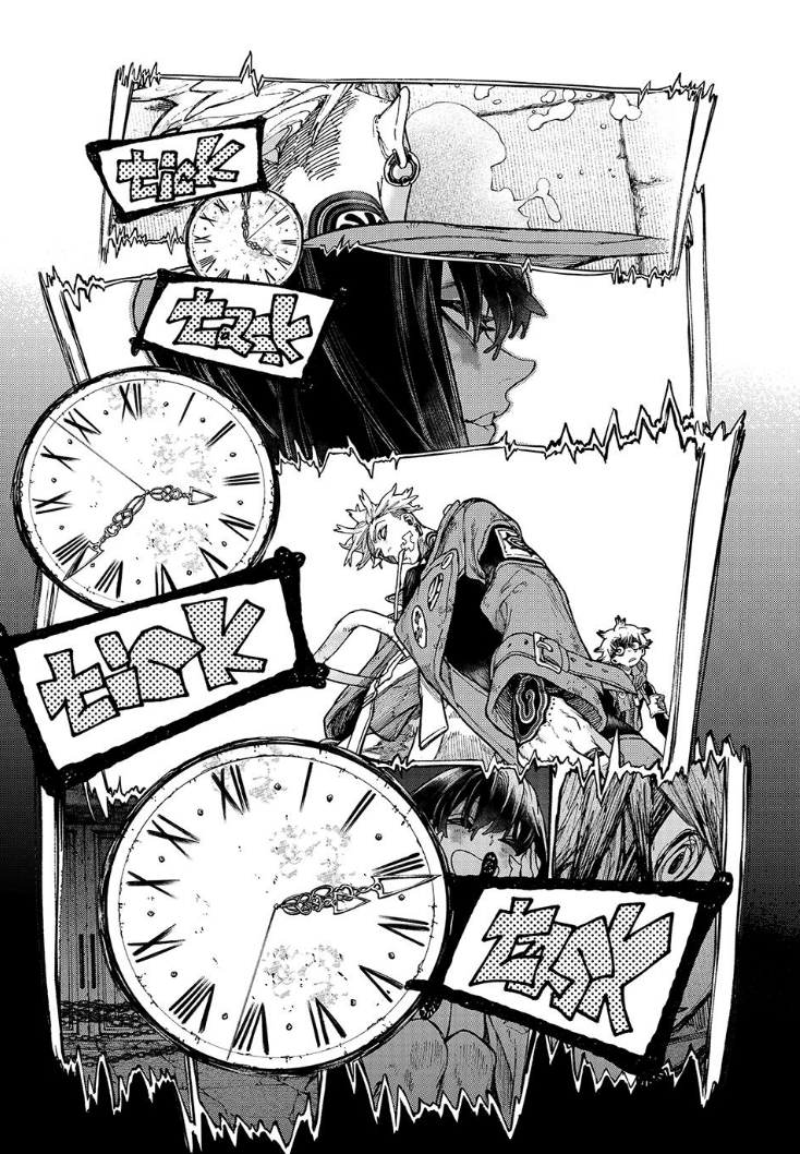 lezbotron16000's tweet photo. another thought that id had for a while: what happened here to cause enjin to use the time reversal jinki? (assuming thats what the sixth watchman piece is)

my best guess? zanka died. he was the only one without remlins spell. he died and enjin sacrifing himself was the only way https://t.co/jzzY7skfRV