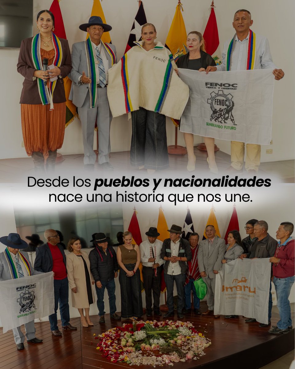 JUNEBG's tweet photo. Recibir el bastón de mando de AMARU (Confederación Intercultural de Pueblos y Nacionalidades) y el poncho de FENOC (Federación Nacional de Organizaciones Campesinas) es asumir un reconocimiento que trasciende lo simbólico.

🤝 #IntegraciónAndina #RegiónAndina https://t.co/vib1mzMSC1