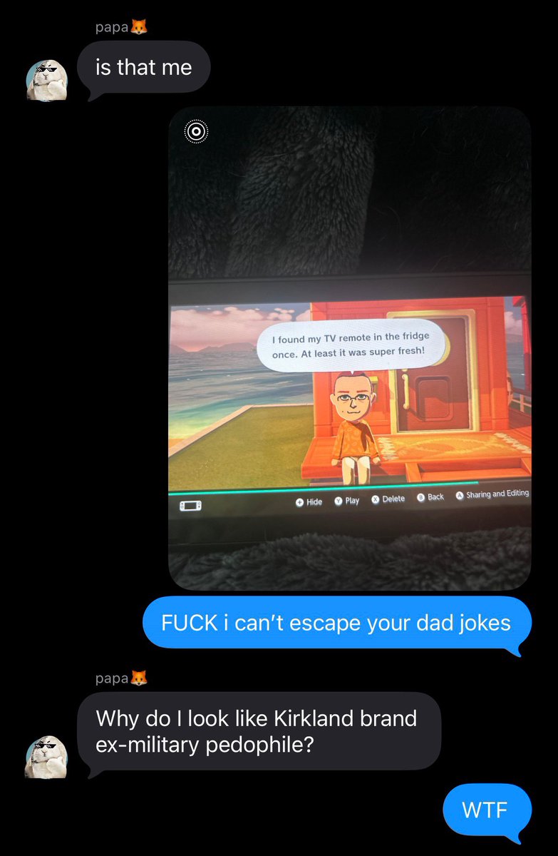 i made my dad in tomodachi life and he just-