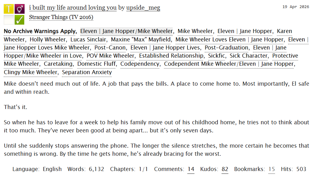 MilevenFics's tweet photo. #MilevenFicRec
i built my life around loving you
by upside_meg
https://t.co/e6MmFqjkgM
#OneShot #PostS5 #Fluff #HurtComfort #Angst https://t.co/hQfXiDKy5k
