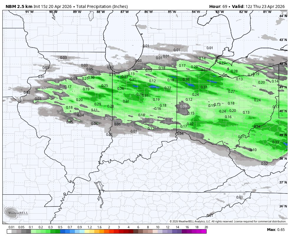 indywx's tweet image. Next round of rain and thunder 🌩️? Rumbles into town overnight Tuesday into Wednesday.  #Indy #INwx #AGwx #Plant26