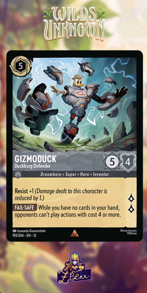 Blathering Blatherskite! A new Gizmoduck card was revealed by <a href="/ZBexx/">𝚉𝙴𝙽𝙰𝙸𝙳𝙴 𝙱𝙴𝙲𝙺𝙷𝙰𝙼</a> on her Gram to be coming to Disney Lorcana Wilds Unknown

Reveal: instagram.com/reel/DXXTvfVPl…