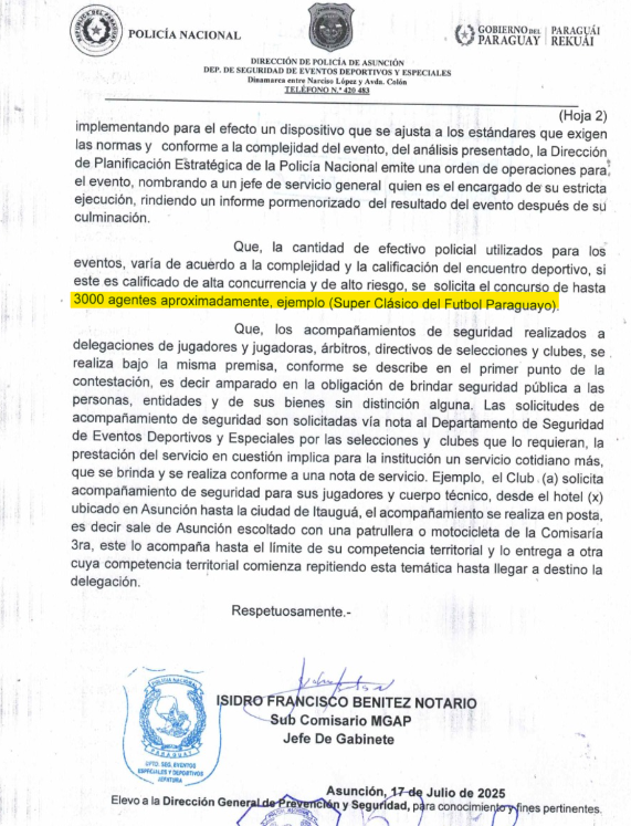 Hasta 3.000 policías por clásico y cobertura de seguridad a otros partidos de la APF se cubre con plata del Estado y la APF paga cero. Imaginate los gastos como; combustible, viáticos, transporte y salarios. Millones en recursos públicos para un evento privado. Y cuando hay
