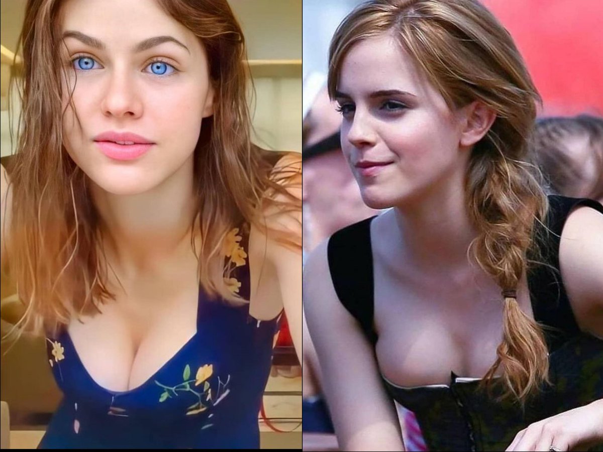 em20875's tweet photo. Alexandra Daddario and Emma Watson https://t.co/VyNvPfXavV