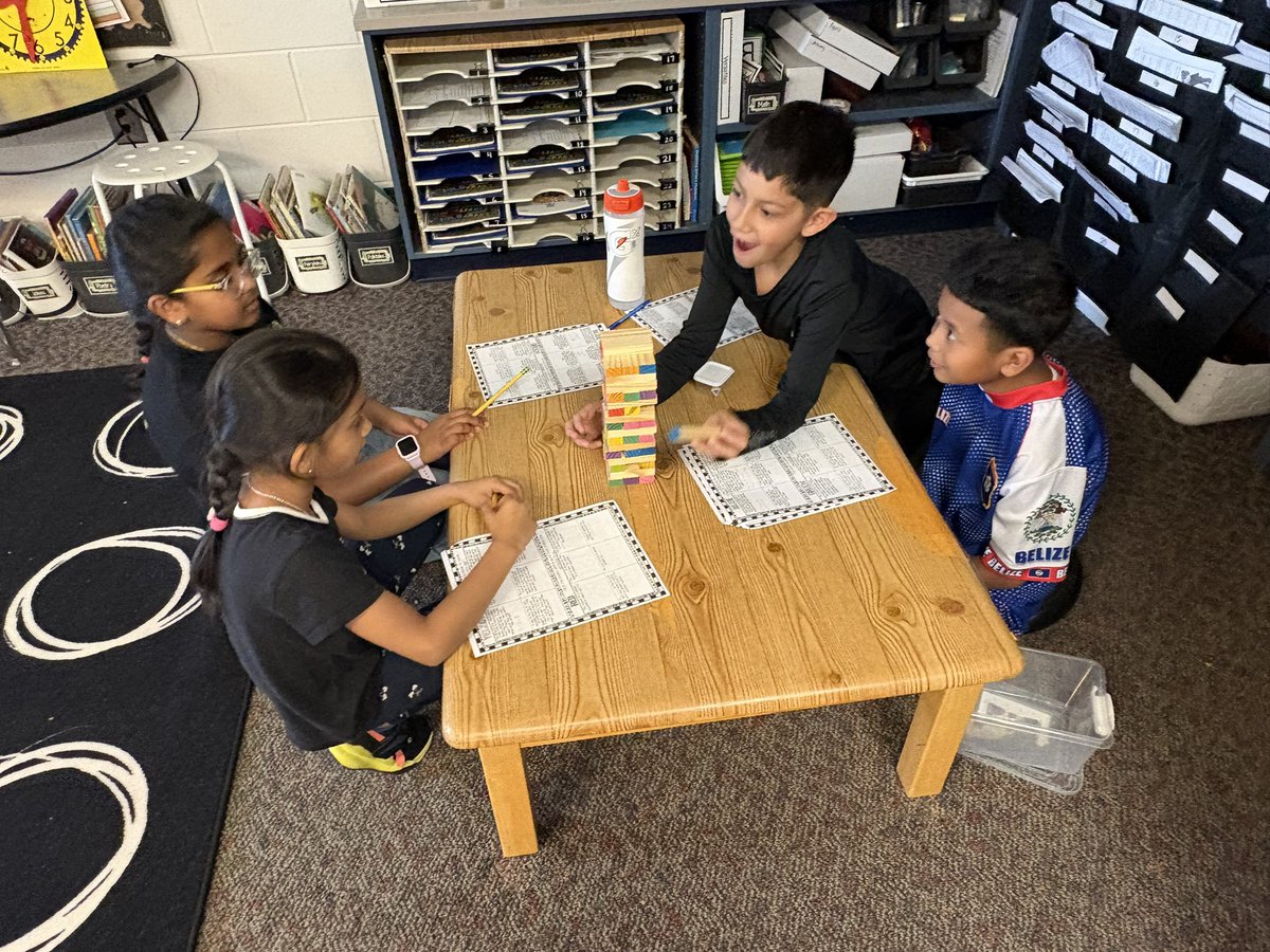 PVWollberg's tweet image. Math Club…Group 2 had a chance to play Topple Blocks with a math twist. #pvlearns #mathclub #mathisfun