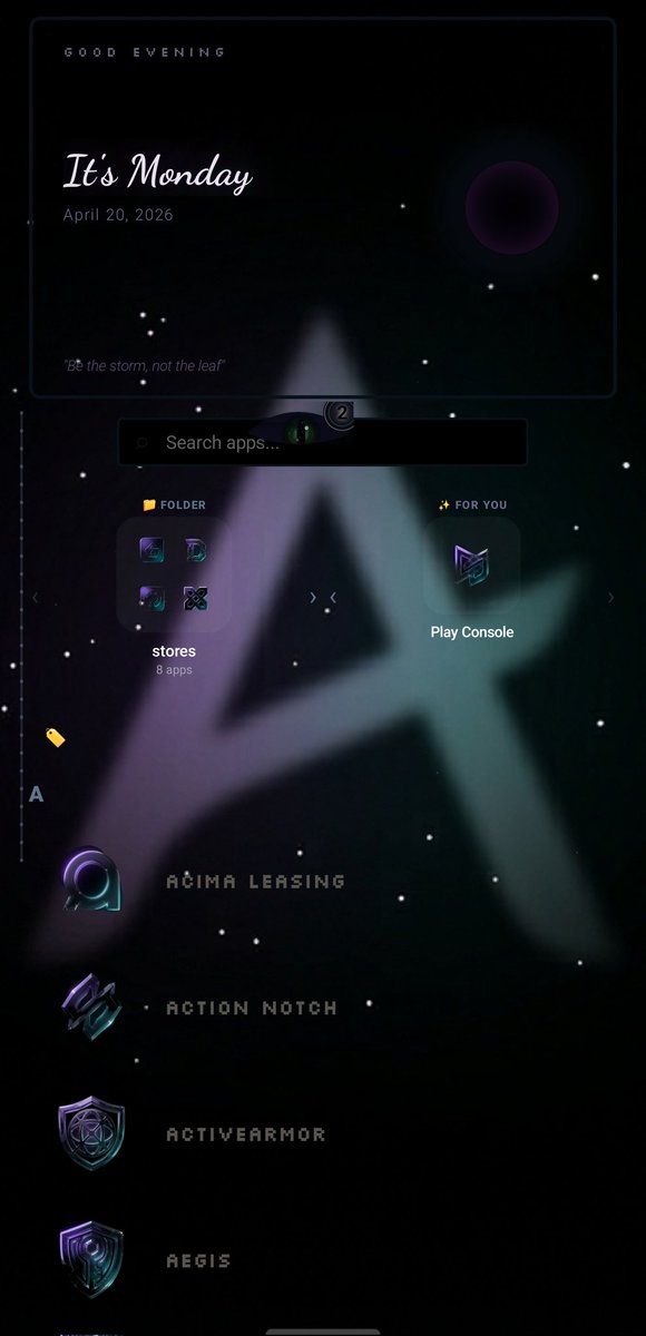 TexRam87's tweet photo. Just wanted to showcase my andoid launcher called Aethyss Launcher its reminiscent to niagara but my launcher comes packed with an icon theming engine, keyboard, media players, intense customization. Its on google play store. https://t.co/SAT4q6juOE. I'm a single app developer. https://t.co/Ac0CiMR9Ag