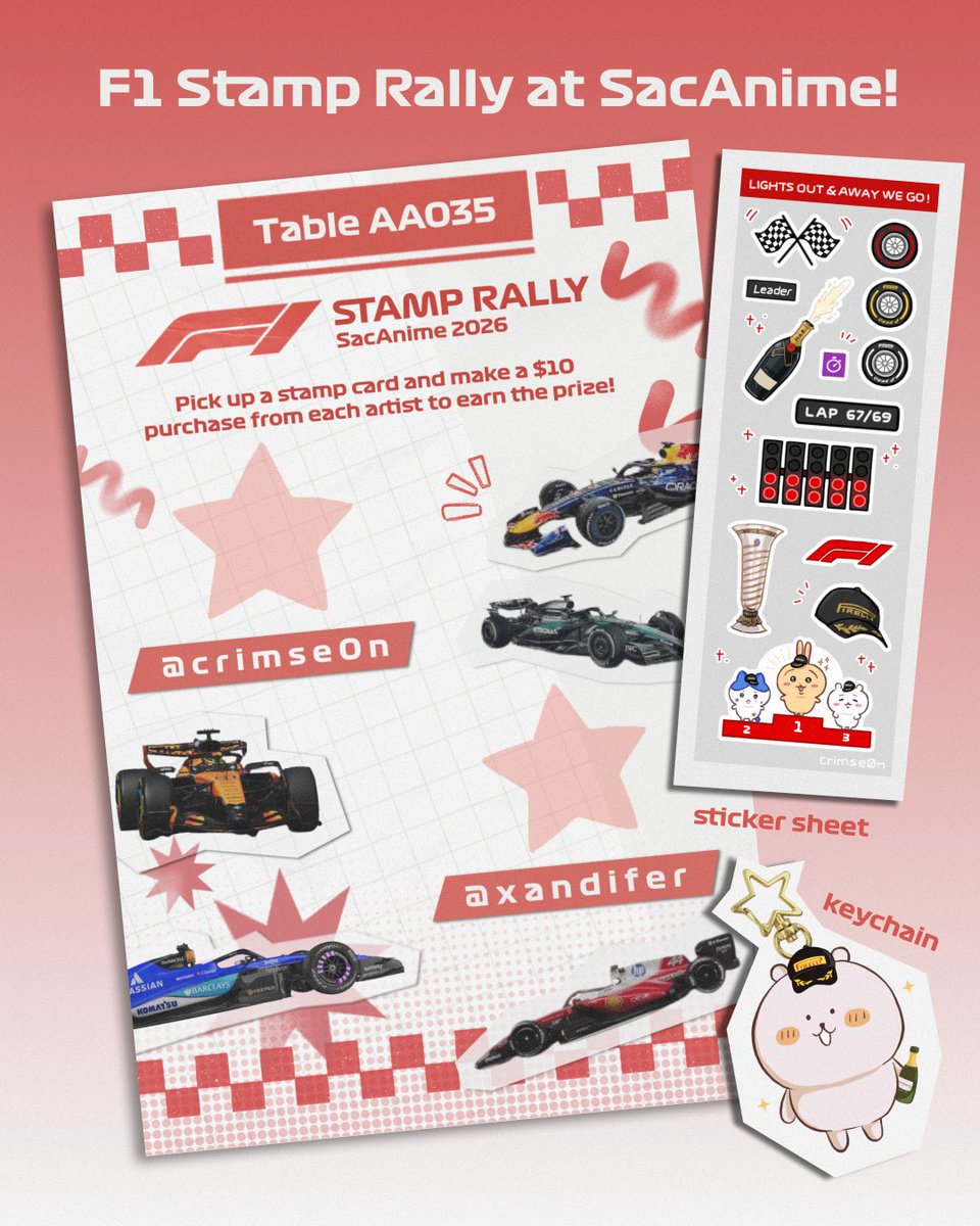 wahoo come join me and <a href="/xandiferz/">s a n d y</a>  F1 stamp rally at sacanime spring this wkend !!