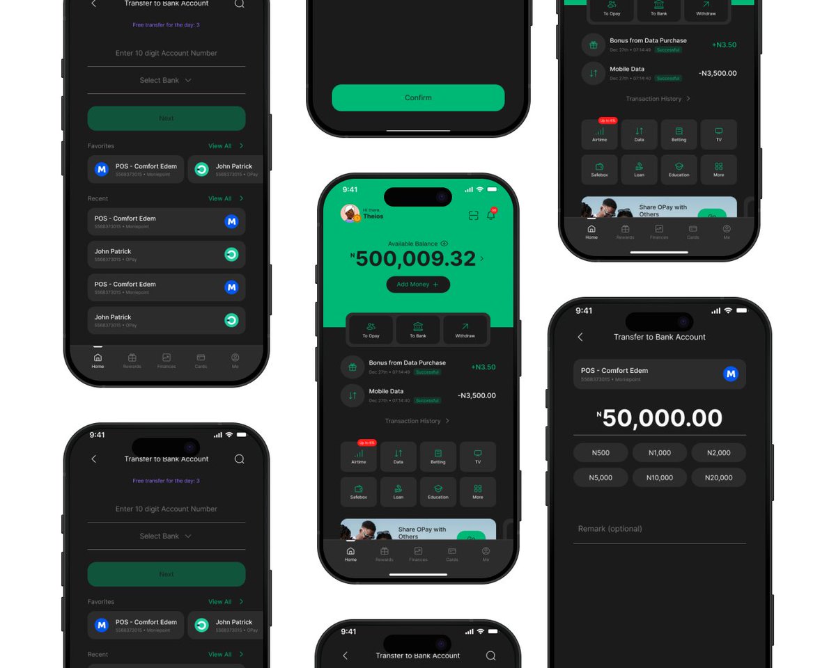 Iamdivineffiong's tweet image. I redesigned @OPay_NG’s app, not for aesthetics, but for conversion.
A faster, cleaner, more conversion-focused experience.

@OPay_NG would love to hear your thoughts and possibly collab👀

Full concept in DM
#UIUX #Fintech #ProductDesign #NigeriaTech #PayWatch