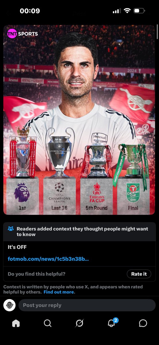 shroudedfigure9's tweet image. This is the craziest community note i’ve ever seen tf is this😂 #arsenal