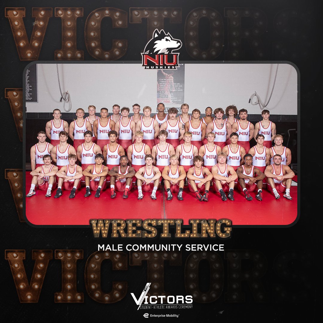 Congratulations to our Male Community Service Team of the Year, <a href="/NIUWrestling/">NIU Wrestling</a>