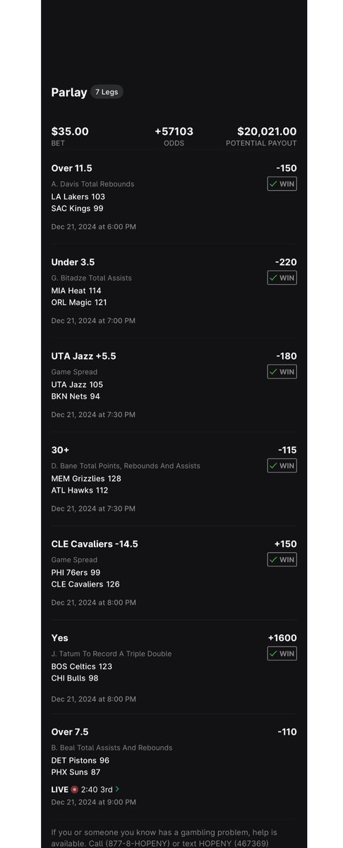 The time when I killed the double double parlay add on for everyone. HT <a href="/jaytatum0/">Jayson Tatum</a>