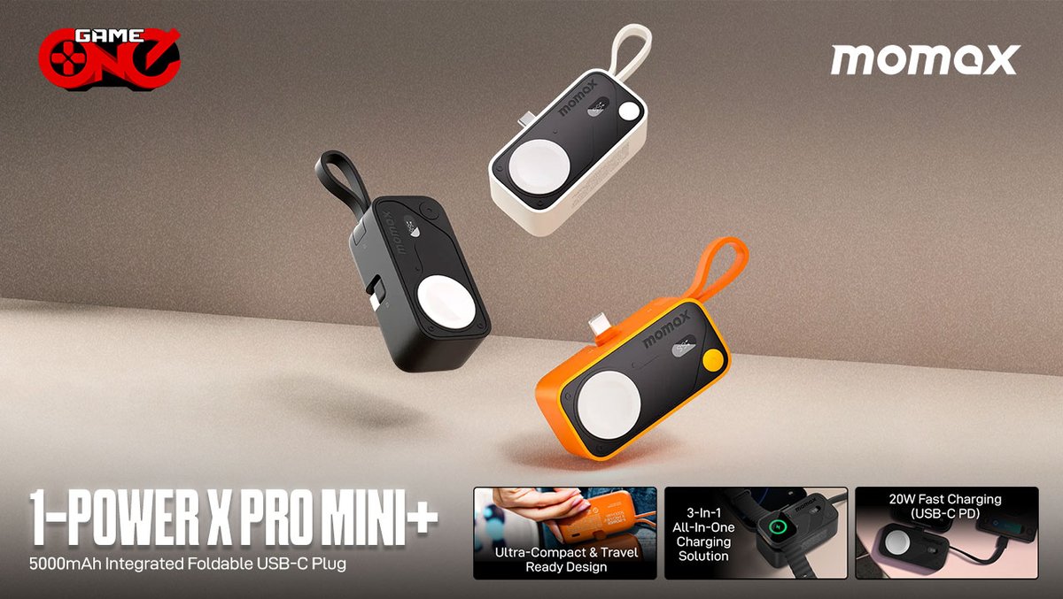 gameoneph's tweet image. Fast, multi-device charging, including Apple Watch, in one sleek, pocket-sized essential. Available in Black, Orange, and White

🛒Shop Now: bit.ly/3IEYizO

#Momax #PowerBankPH #FastCharging #TechEssentials #OnTheGo #GadgetPH #PortablePower #gameoneph