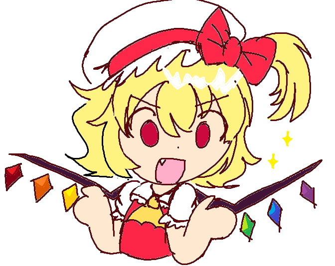 irregularnation's tweet photo. i wanted to draw flandre https://t.co/CL3yIJ64C8