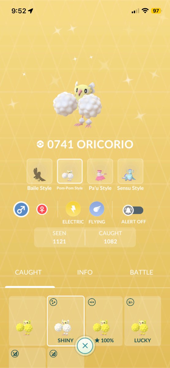 mat0002m2's tweet image. Shiny Oricorio is completed with remote trade! Yeah! 😍

#PokemonGO
#ShinyPokemon