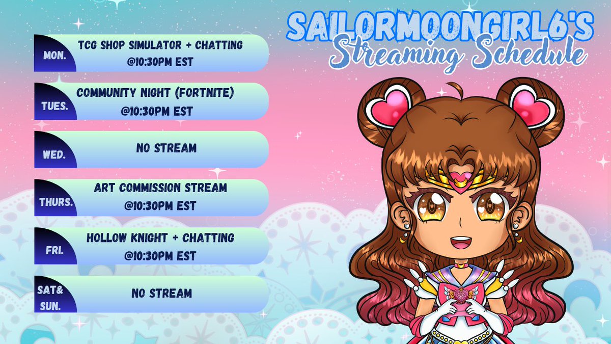 Hey everyone it's been a while, so happy to be back streaming on twitch again, and I missed you all so much.

See you all on the next adventure with a new stream schedul