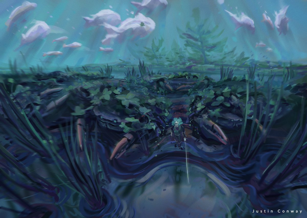 ConwayArt_'s tweet image. Blue crabs #conceptart #fishing