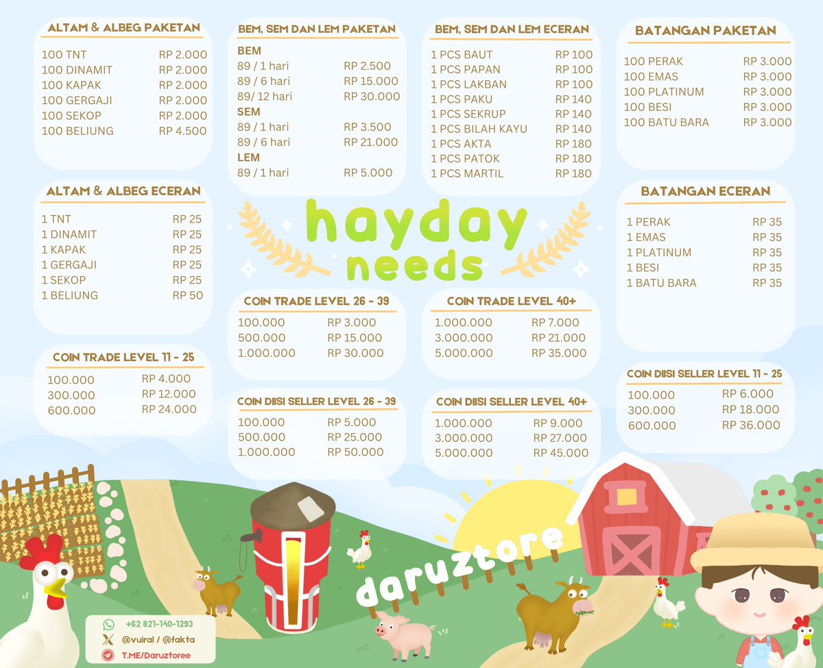 Darú | jual hayday needs tweet media