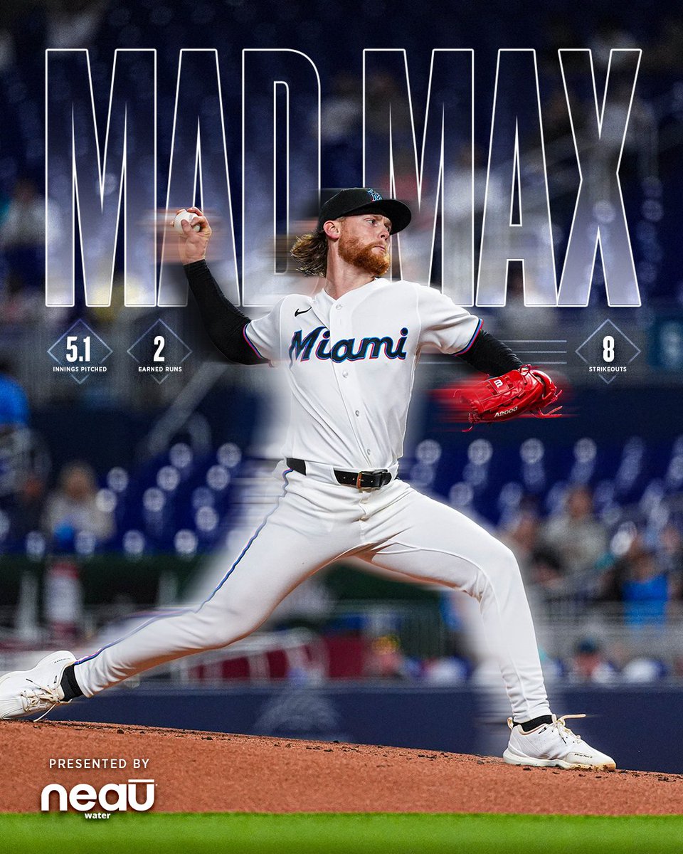 Marlins's tweet image. 8 Ks for Mad Max 😤