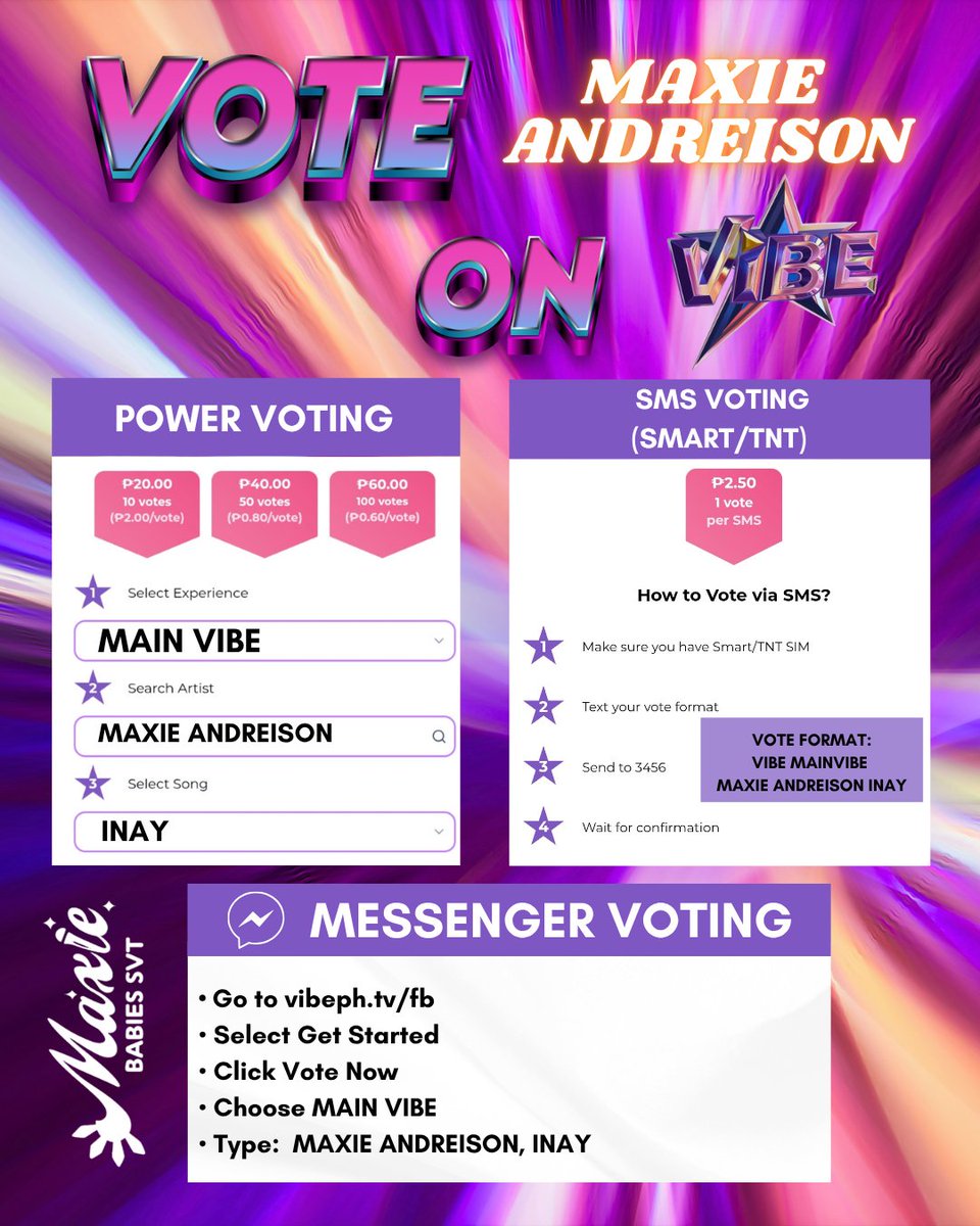 We're back with our freshest entry on the MAIN VIBE Leaderboard! Let's cast our power votes for INAY by Maxie Andreison💐

To those who want to extend their support, kindly send us a dm💜

🔗 vibeph.tv