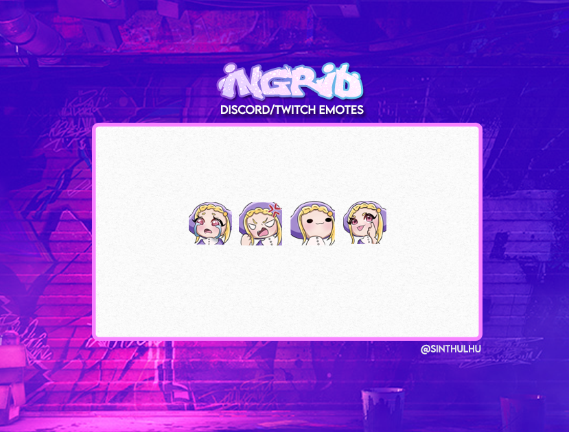 sinthulhu's tweet photo. In early celebration for Ingrid, I've created a few emotes for $5!

Link down below if you're interested! 🥰 https://t.co/xhHQRRCdOB