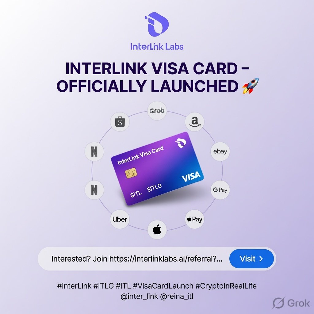 sanampudi1963's tweet photo. "Congratulations to @inter_link on the official launch of the InterLink Visa Card! This announcement from Reina perfectly captures a pivotal moment in crypto adoption. The card brings digital assets closer to real life by allowing value to be used, circulated, and integrated into everyday transactions—moving far beyond speculation into practical utility.
Crucially, this serves as the first concrete step toward full integration of $ITL (treasury-backed) and $ITLG (human-verified distribution) into real-world payments. By starting with seamless conversion of assets like USDT and ETH via the ITLX Super Wallet, InterLink demonstrates that crypto functions as a genuine payment method today, not tomorrow. Users can now spend on trusted global platforms such as Shopee, Grab, Amazon, eBay, Alibaba, Uber, Netflix, Spotify, Apple, and any Visa-accepted service without friction.
One of the standout features is the registration process: fast, straightforward, and free of complex steps or technical barriers. This accessibility is intentional, aligning with @inter_link's human-powered network philosophy—face verification, simple app update, and immediate usability. Recent updates show excellent compatibility with Apple Pay and Google Pay, enabling tap-to-pay or online checkouts at millions of merchants in 170+ countries.
Community, let's embrace the call to action: record your real experiences and share them widely! Document payments on the encouraged platforms—whether a successful Shopee checkout, Grab ride, Amazon order, or Netflix subscription renewal. Include details like speed, any small conversion notes, and how it felt compared to traditional cards. Tag @reina_itl @inter_link @itlx_defi @itl_fdn @c_interlinklabs @kv_interlink to amplify and provide valuable feedback to the team.
This launch builds on InterLink's rapid growth (hundreds of thousands of verified users) and partnerships like HPX LLC, creating a true bridge from on-chain value to off-chain economy. As more users participate, we'll see $ITL and $ITLG gain traction as everyday currencies. It's proof that decentralized networks can deliver centralized-level convenience with Web3 benefits.
Excited to see collective stories flood in—let's turn individual transactions into collective proof of adoption. What platform are you planning to test first?
#InterLink #ITLG #ITL #VisaCardLaunch #CryptoInRealLife #PaymentRevolution #ITLXWallet"
