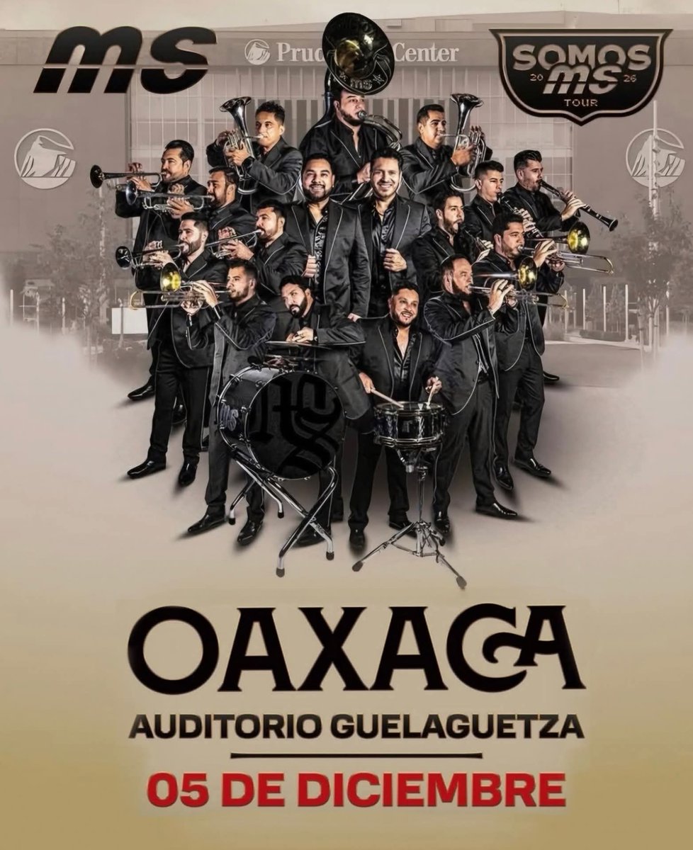 pixelperiodismo's tweet image. No te puedes perder del concierto de la Banda MS en Oaxaca 🎤🤠🎶

📍 Auditorio Guelaguetza
🗓 05 de Diciembre 2026

#Oaxaca #Musica #Conciertos #BandaMS