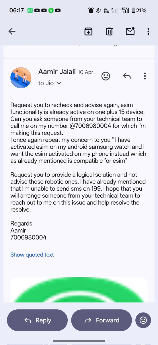 AAMIR_JALALI's tweet photo. @JioCare https://t.co/5Qm1v6yJKx