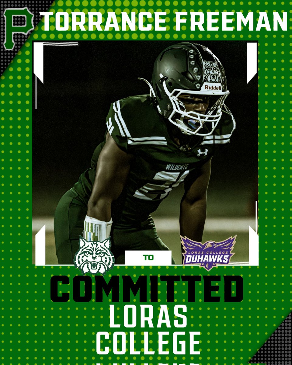 WildcatsPCHS's tweet photo. Congratulations to Torrance Freeman on his commitment to play Football next year at Loras College!
@PCHSWildcatsFB @PCHSBoosters https://t.co/YTRqyg2TSB