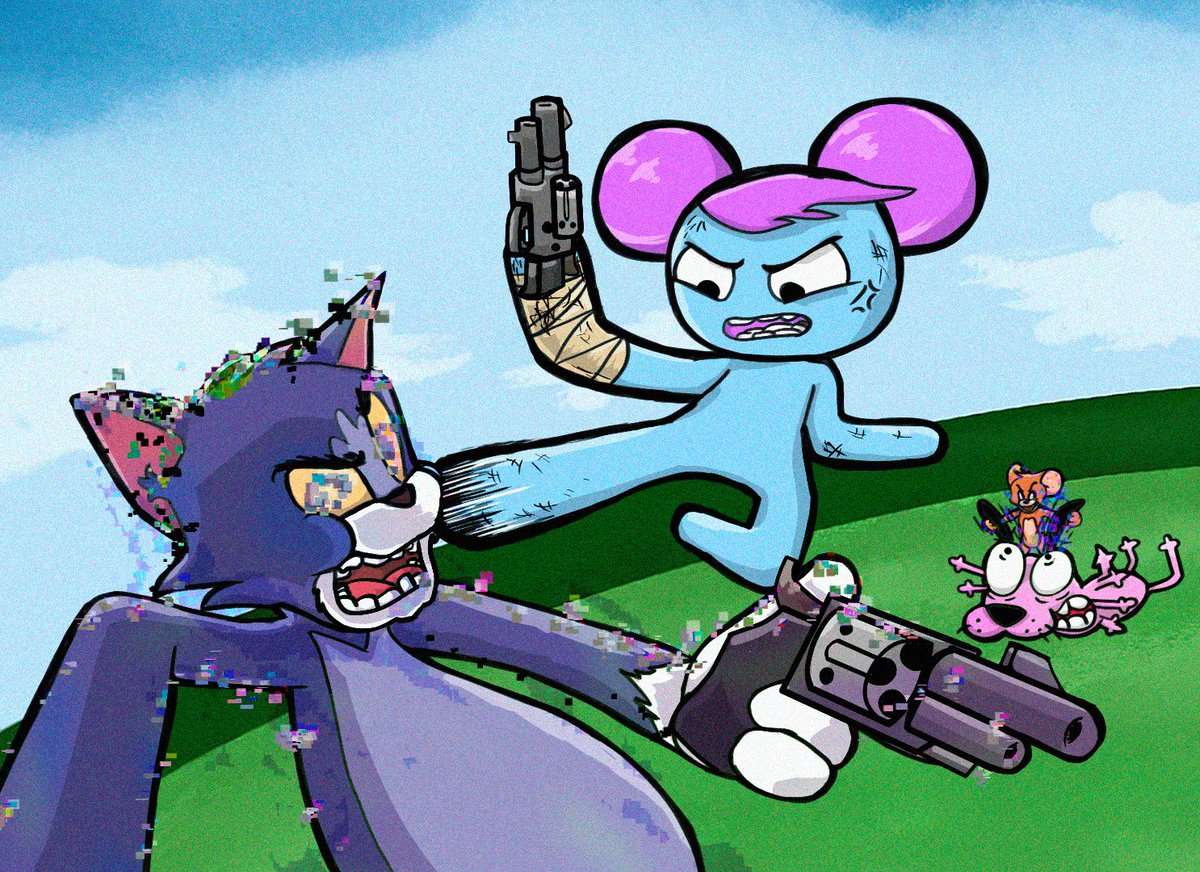 plaidgameryt's tweet photo. Tom and Jerry #pibby #pibbyapocalypse https://t.co/jpjQCUYgnp