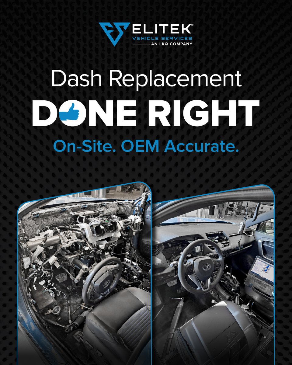 ElitekAuto's tweet image. From teardown to reassembly, Elitek handles it all—on-site.
We keep repairs moving without sending vehicles back to the dealer.
Call Elitek for complete support, start to finish.

#Elitek #MobileServices #CollisionRepair #KeepRepairsMoving #OneLKQ