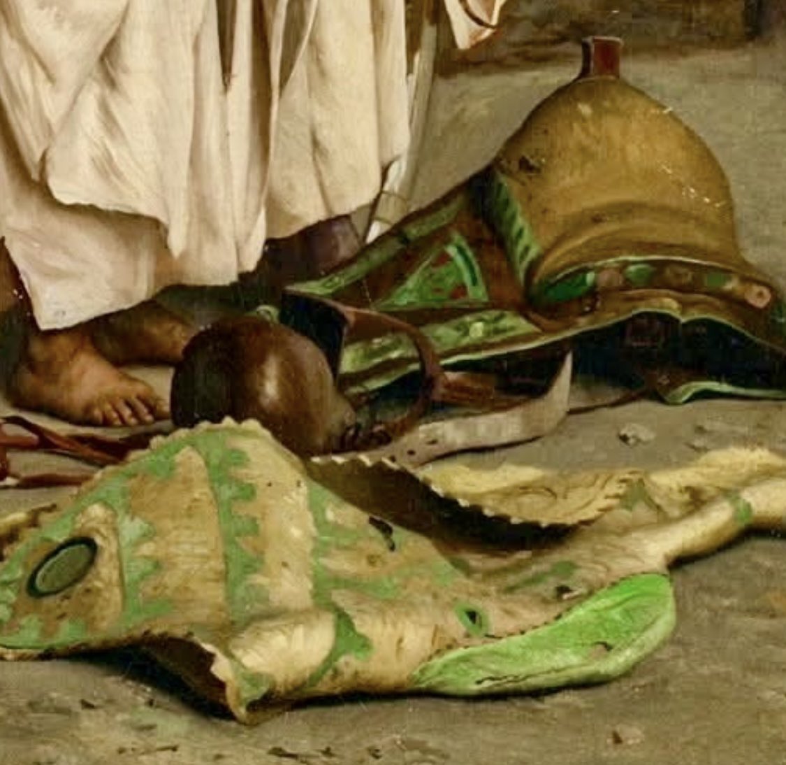 nissnickmich's tweet image. “Viejo judío con tres árabes”. Obra del pintor decimonónico francés Jean León Gerome #arte #pintura #judio #arabes #curiosidades #datocurioso #felizlunes #20abr