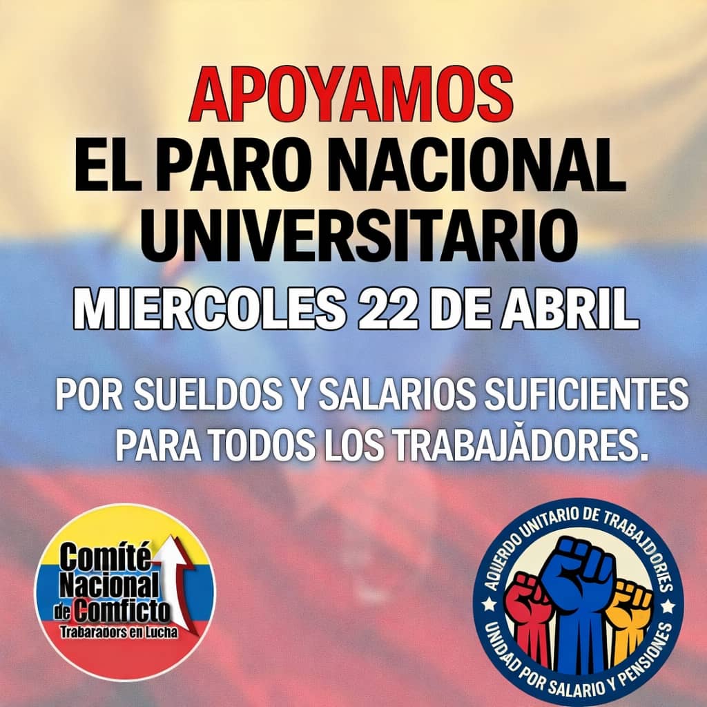 🚨¡Pueblo, escucha:                   📢¡ESTA ES TAMBIÉN TU LUCHA! 
#ParoUniversitario
#22Abril
