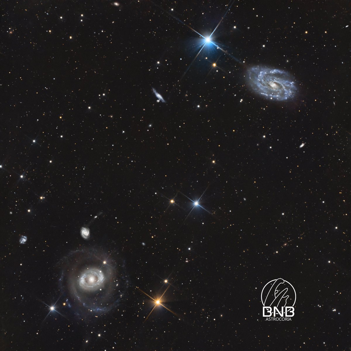 Astrocoria's tweet image. NGC 4151 (Sauron's Eye), NGC 4145 and others ...

#space #universe #galaxy