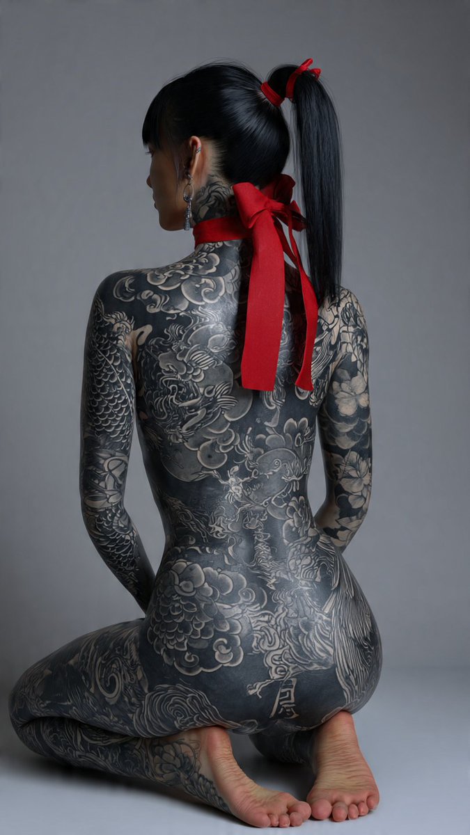 21stmillennium's tweet photo. Monochrome dragon in silence. π
A timeless irezumi masterpiece.
#Irezumi #FullBodyTattoo #BlackAndGreyTattoo #DragonTattoo #JapaneseTattoo #BodySuit #TattooArt #LivingCanvas #TattooedBeauty #InkMasterpiece #DragonBack #AsianInk #TattooMuse #DarkElegance #MonochromeArt https://t.co/Z4eNcQQjlC