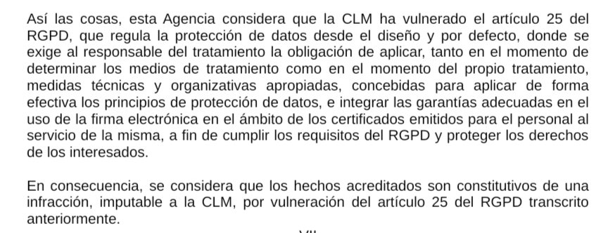 caty_pou's tweet photo. 📌 PS-00106-2025 (Publicado abril 2026)
✅  Firma electrónica: sobre datos personales del funcionario firmante.
💥 Infracción art. 5.1 c) del RGPD
💥 Infracción art. 25 del RGPD
https://t.co/8EaidinnVL https://t.co/IwSxJZvaqh