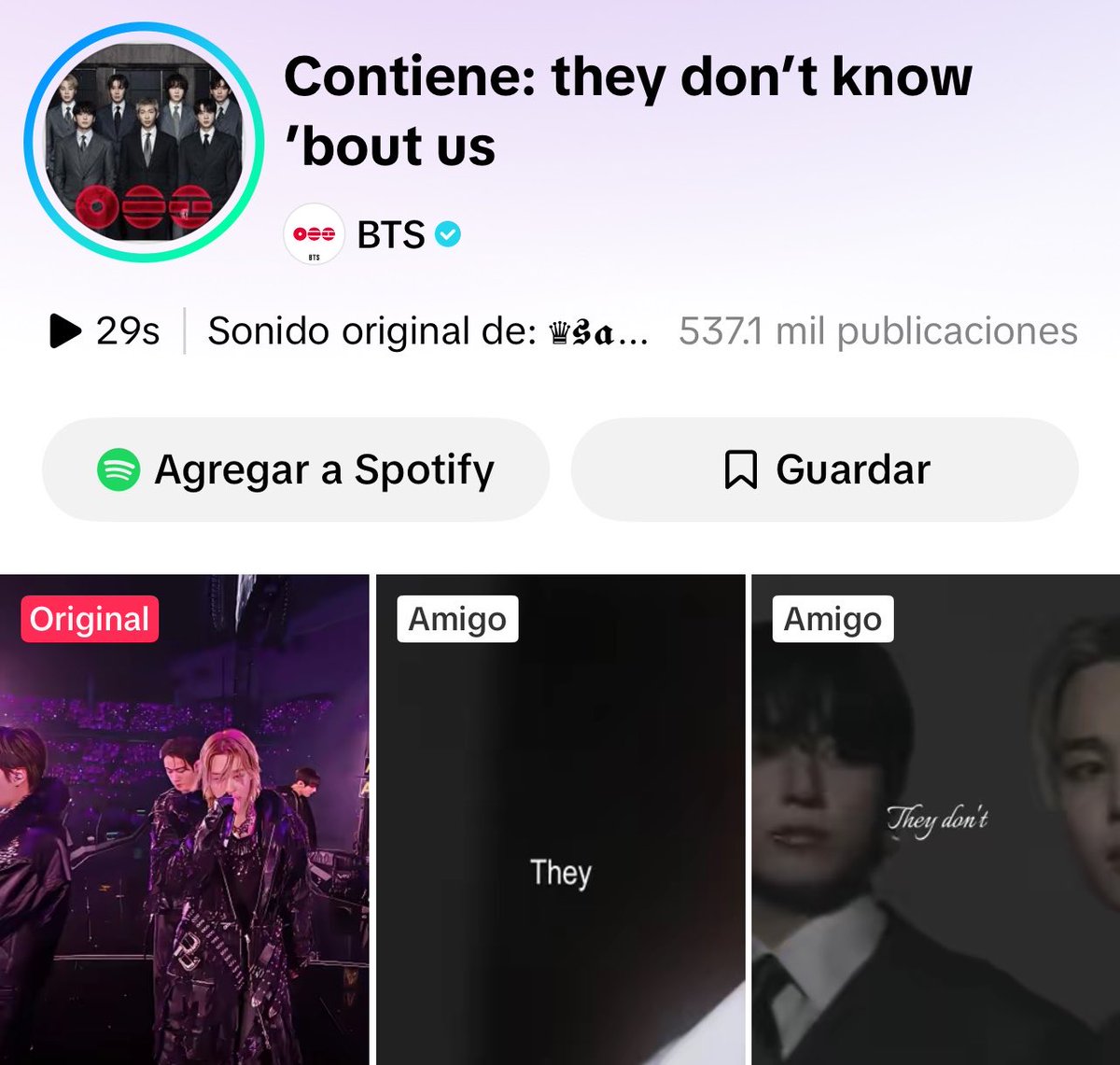 JiminLatinoFB's tweet photo. 🍓 La canción compuesta por Jimin “They Dont Know Bout Us’ siendo un lado B, no promocionado de Arirang.

Es ahora la tercera canción de BTS? Mas utilizada en TikTok, acumulando más de 537 mil publicaciones.

🪁 Creando tendencias sobre trabajo, ciencias, arte, baile etc. Jimin es un genio en la composición y merece todo el reconocimiento.