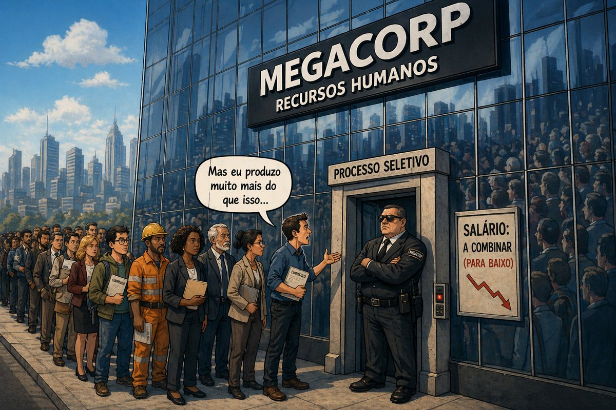 ACERTAR NA MOSCA : Monopólio do emprego #USDBRL acertarnamosca.blogspot.com/2026/04/monopo… 
Você produz um dólar. Recebe 65 centavos.
Não é a IA que criou isso — ela só acelerou o que já vinha sendo construído há décadas. #USDBRL